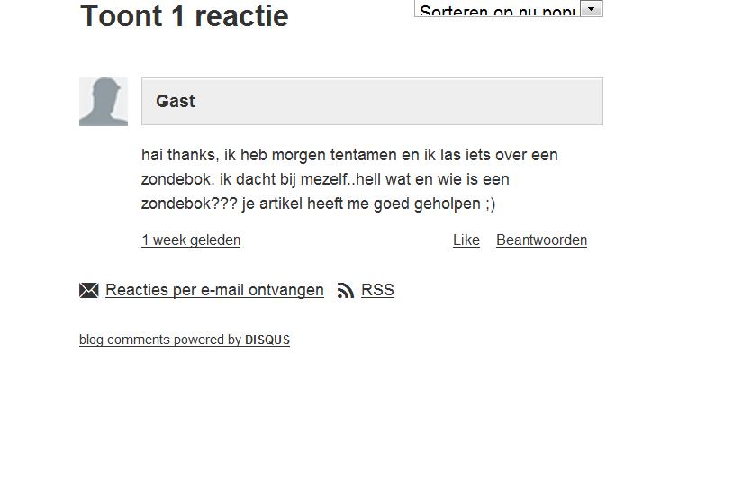 Reactie Blog PositiefLeren.nl